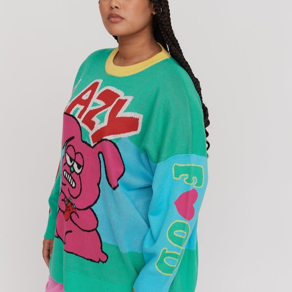 Lazy Oaf Bunny Snacks Jumper - Picture 2 of 3